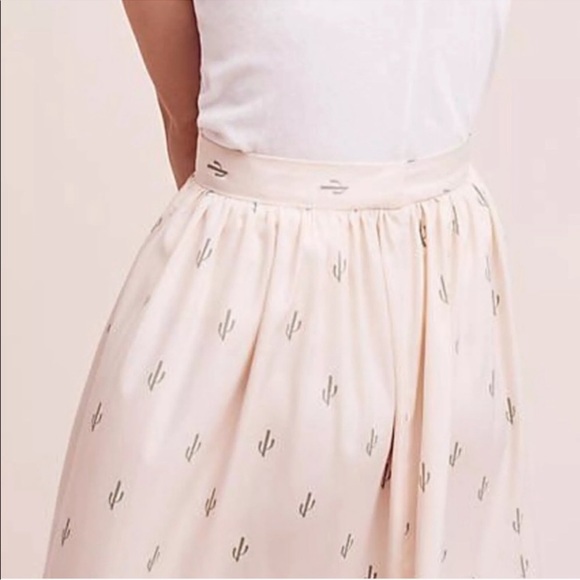 ANTHROPOLOGIE / CHRISTINE ALCALAY Cacti Midi Skirt - Sz S - Picture 2 of 13